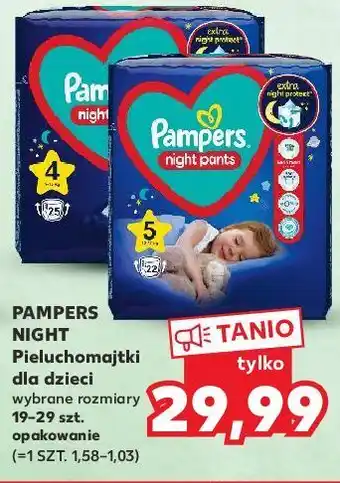 Kaufland Pieluszki dla dzieci 4 pampers night pants oferta