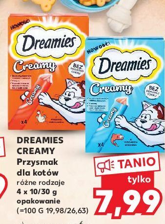 Kaufland Przysmak dla kota z łososiem dreamies creamy oferta