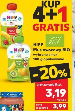 Kaufland Mus gruszki-banany-kiwi hipp oferta