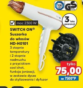 Kaufland Suszarka do włosów hd-h0101 switch on oferta