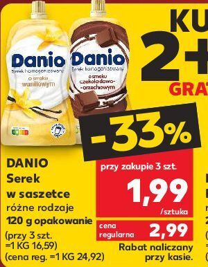 Kaufland Serek czekoladowo-orzechowy saszetka danone danio oferta