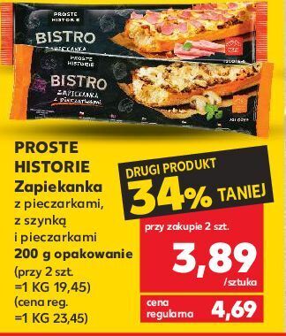 Kaufland Zapiekanka z szynką i pieczarkami iglotex bistro oferta