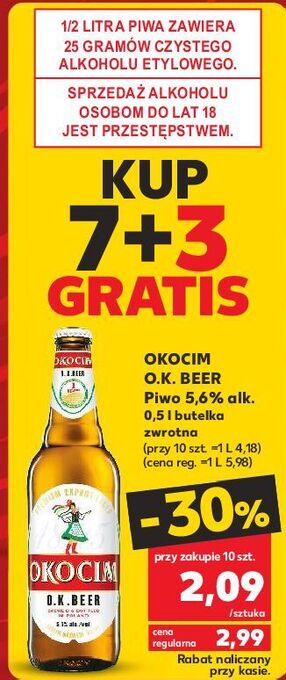 Kaufland Piwo okocim o.k. beer oferta