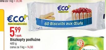 E.Leclerc Biszkopty podłużne eco+ oferta