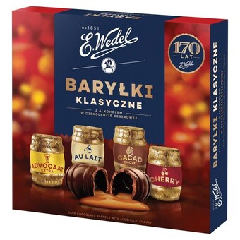 Top Market E. wedel baryłki klasyczne z alkoholem w czekoladzie deserowej 200 g oferta