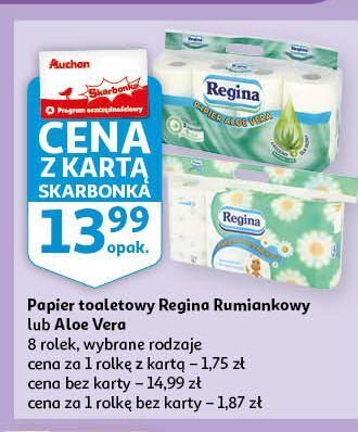 Auchan Papier toaletowy aloe vera regina oferta