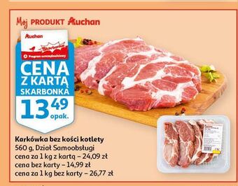 Auchan Karkówka wieprzowa bez kości kotlety auchan oferta