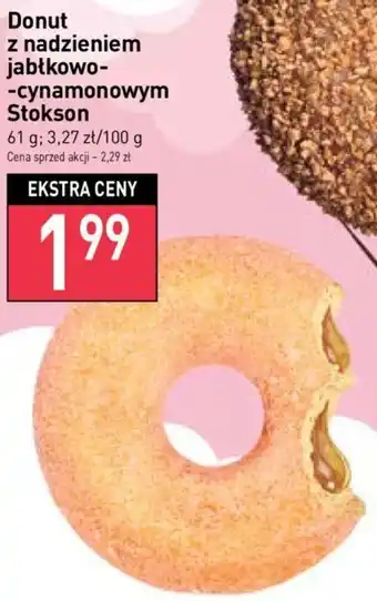 Stokrotka Stokson Donut z nadzieniem jabłkowo-cynamonowym, 61g oferta