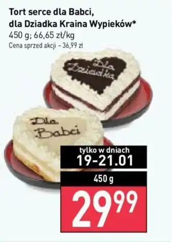 Stokrotka Tort serce dla Babci, dla Dziadka Kraina Wypieków, 450g oferta