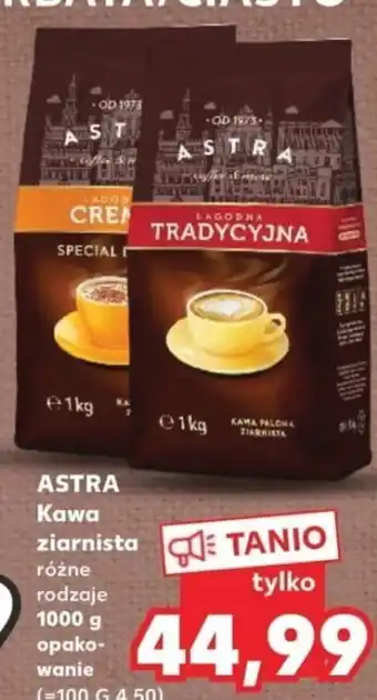 Kaufland Astra Kawa ziarnista różne rodzaje 1000g, opak. oferta