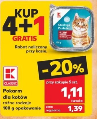 Kaufland Pokarm dla kotów różne rodzaje 100 g opakowanie oferta