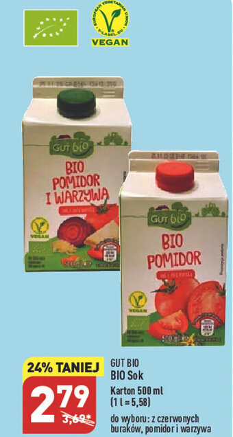 ALDI Gut Bio BIO Sok 500ml oferta