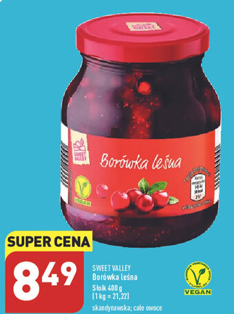 ALDI Sweet Valley Borówka leśna 400g oferta