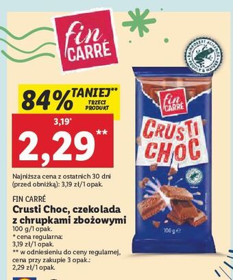 Lidl Czkeolada crusti choc fin carre oferta