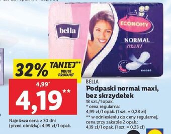 Lidl Podpaski bella normal maxi oferta