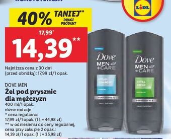 Lidl Żel pod prysznic clean comfort dove men+care oferta