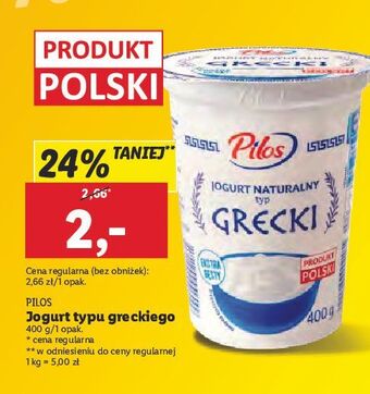 Lidl Jogurt grecki pilos oferta