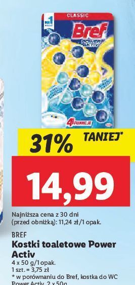 Lidl Kostka do wc 4 function lemon bref power aktiv oferta