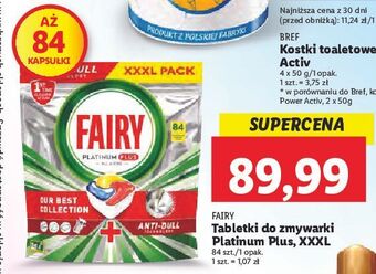 Lidl Kapsułki do zmywarki lemon fairy platinum plus oferta