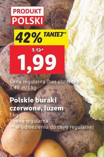 Lidl Buraki czerwone oferta