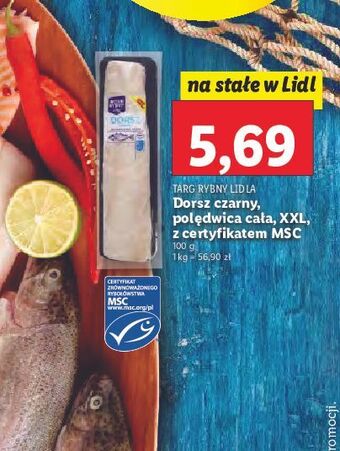 Lidl Dorsz czarny polędwica targ rybny lidla oferta