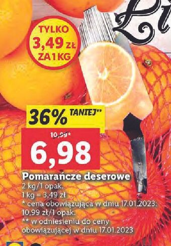 Lidl Pomarańcze deserowe oferta