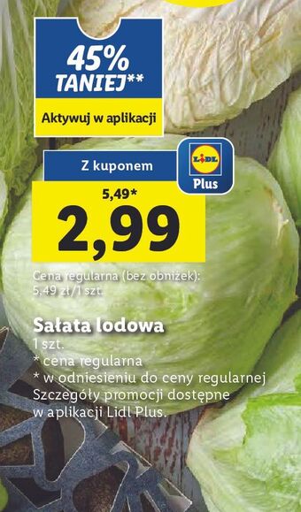 Lidl Sałata lodowa oferta