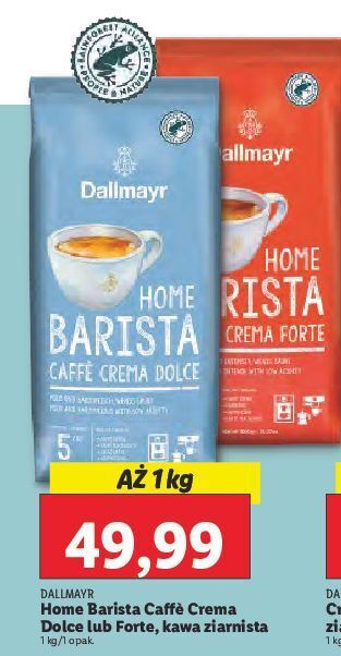 Lidl Kawa dallmayr home barista caffe crema dolce oferta