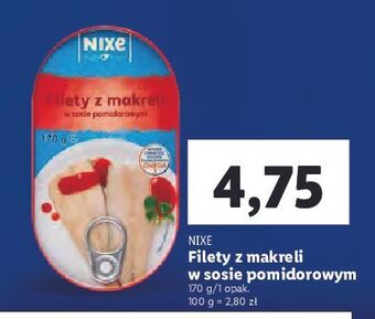 Lidl Filety z makreli w sosie pomidorowym nixe oferta