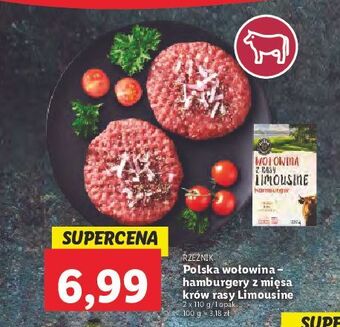 Lidl Hamburger wołowy rasy limousine rzeźnik codzienna dostawa oferta