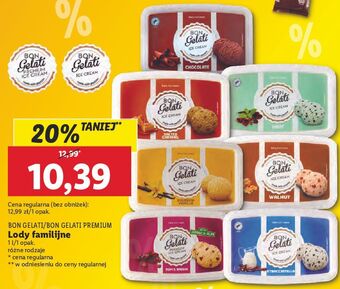 Lidl Lody miętowe z czekoladą bon gelati oferta