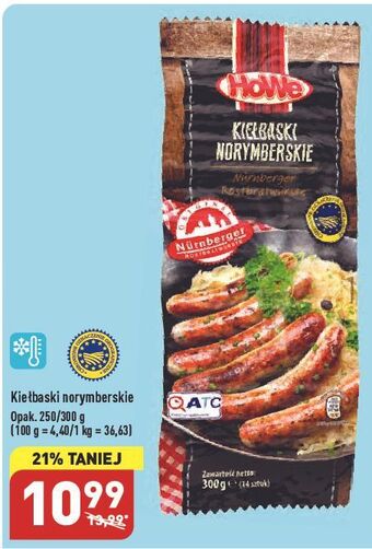 ALDI Kiełbaski norymberskie klasyczne howe oferta