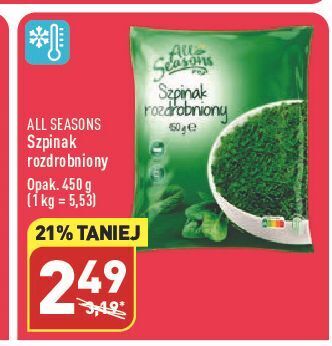 ALDI Szpinak rozdrobniony all seasons oferta