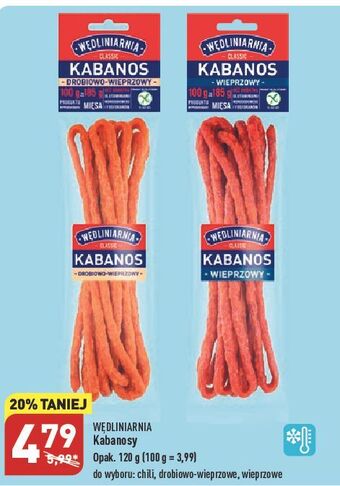 ALDI Kabanosy drobiowo-wieprzowe wędliniarnia classic oferta
