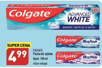 ALDI Pasta do zębów cooling crystals colgate max fresh oferta