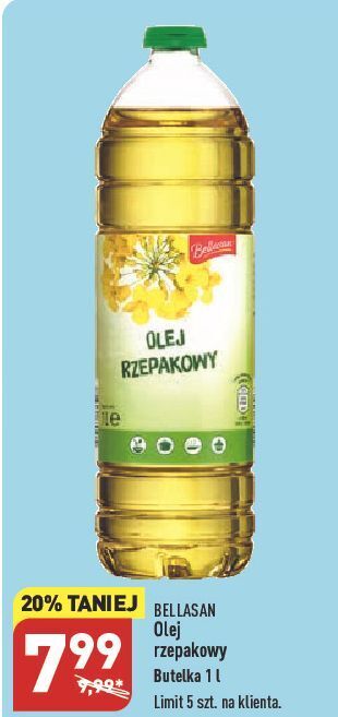 ALDI Olej rzepakowy bellasan oferta