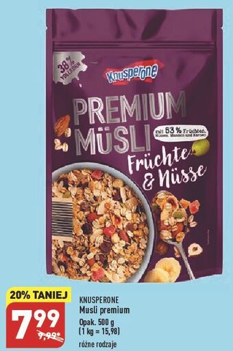 ALDI Musli owoce i orzechy knusperone oferta
