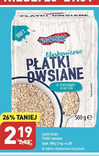 ALDI Płatki owsiane górskie knusperone oferta