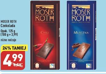 ALDI Czekolada gorzka chili moser roth oferta
