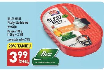 ALDI Filety śledziowe w oleju balta mare oferta