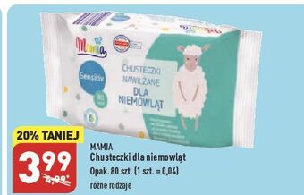 ALDI Chusteczki dla niemowląt sensitive mamia oferta
