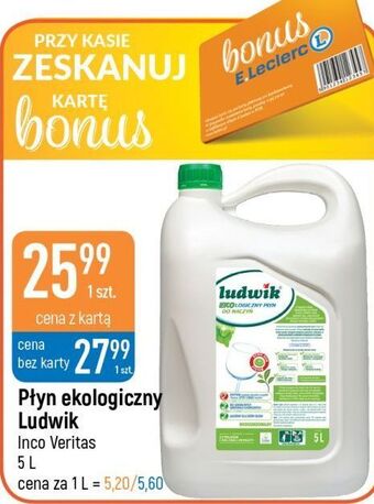 E.Leclerc Płyn do mycia naczyń ekologiczny ludwik oferta