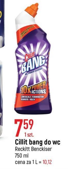 E.Leclerc Żel do wc kamień i rdza cillit bang 10x power actions oferta