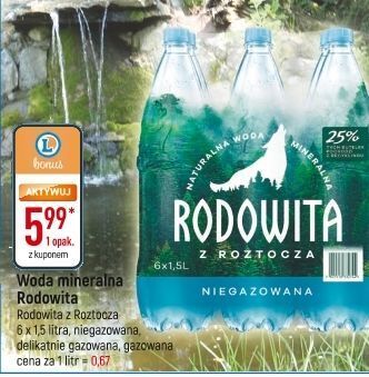 E.Leclerc Woda niegazowana rodowita z roztocza oferta