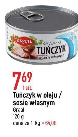 E.Leclerc Tuńczyk w kawałkach oleju roślinnym graal oferta