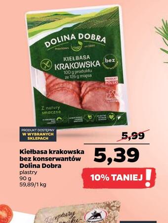 Netto Kiełbasa krakowska bez konserwantów dolina dobra oferta