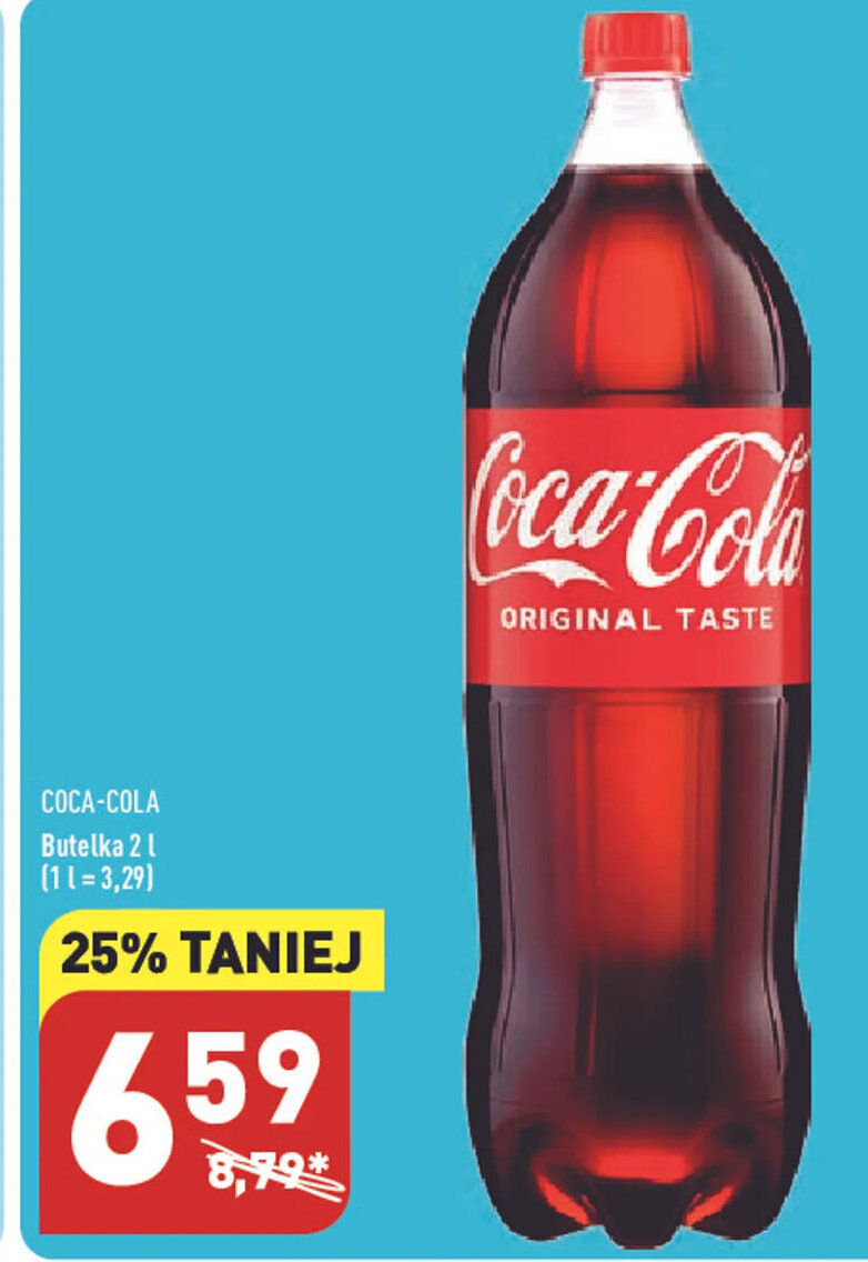 Promocja CocaCola 2l w ALDI