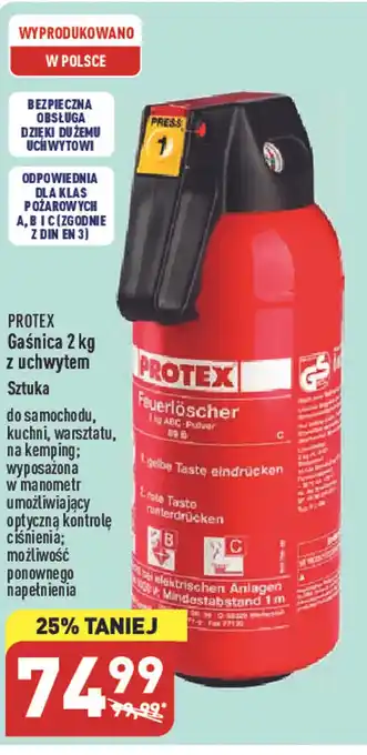 ALDI Protex Gaśnica 2kg z uchwytem oferta