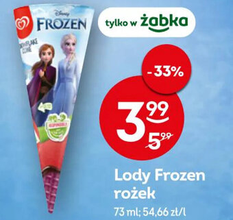 Żabka Algida Lody Frozen rożek, 73ml oferta
