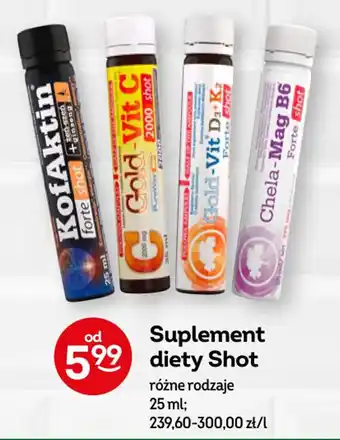 Żabka Suplemienty diety Shot, różne rodzaje, 25ml oferta